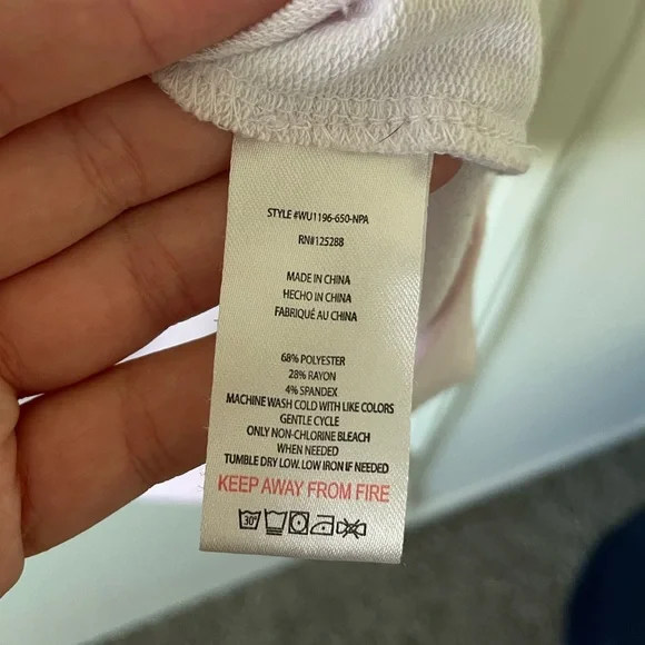 Rae Dunn Hooded Shirt pink size XL - Picture 4 of 4